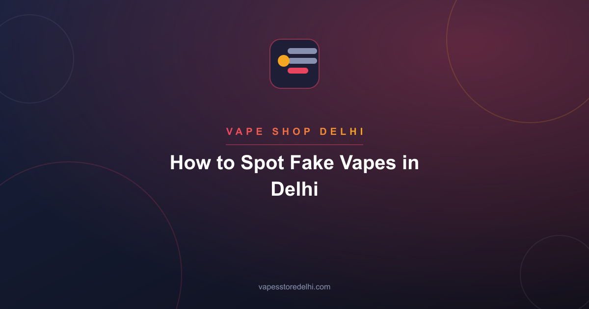 How to Spot Fake Vapes in Delhi